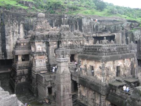 Ein Temple der Ellora Caves